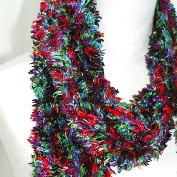 79” Chunky Womens Scarf Cejon 100% Polyester Multicolored String Neck Protection - Picture 1 of 6